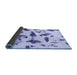 Sideview of Abstract Blue Modern Rug, abs1089blu