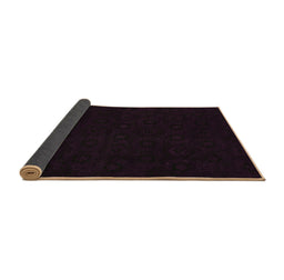 Sideview of Abstract Brown Modern Rug, abs108brn