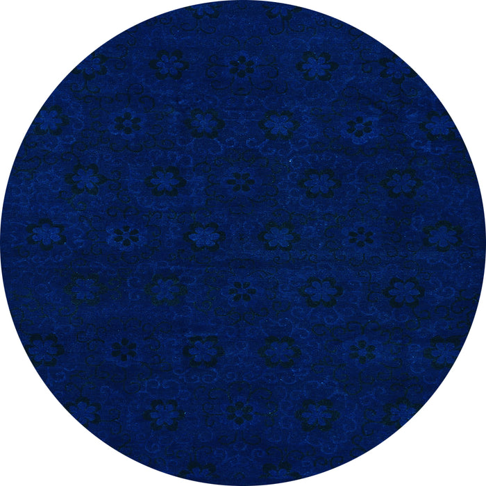 Round Machine Washable Abstract Light Blue Modern Rug, wshabs108lblu