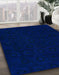 Machine Washable Abstract New Midnight Blue Rug in a Family Room, wshabs108