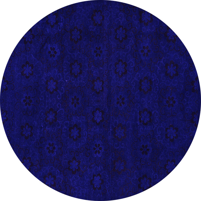 Round Machine Washable Abstract Pink Modern Rug, wshabs108pnk