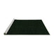 Sideview of Machine Washable Abstract Emerald Green Modern Area Rugs, wshabs108emgrn