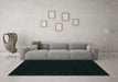 Machine Washable Abstract Green Modern Area Rugs in a Living Room,, wshabs108grn