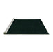 Sideview of Machine Washable Abstract Green Modern Area Rugs, wshabs108grn