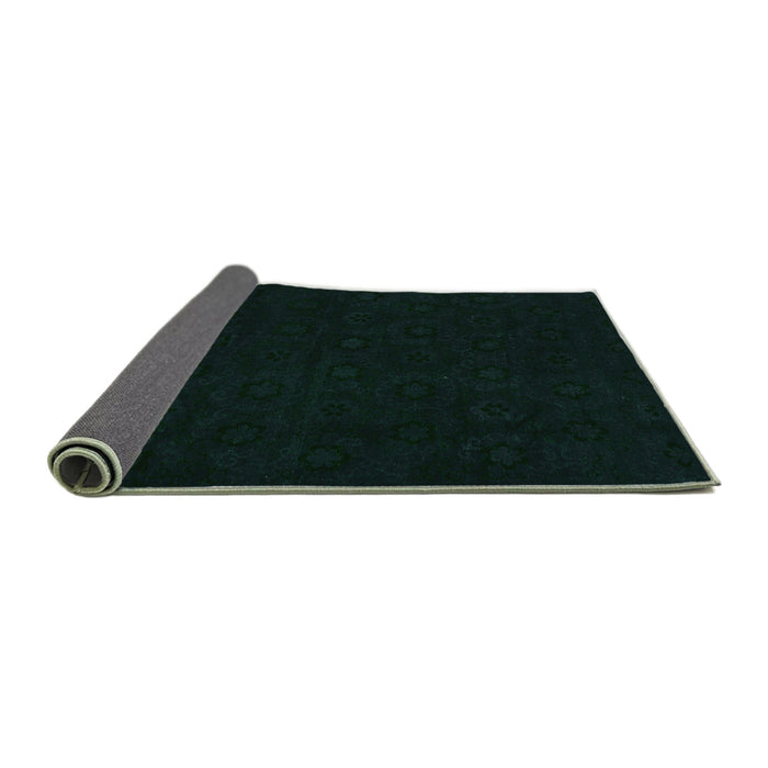 Sideview of Abstract Green Modern Rug, abs108grn