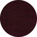 Round Abstract Orange Modern Rug, abs108org