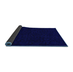 Sideview of Abstract Blue Modern Rug, abs108blu