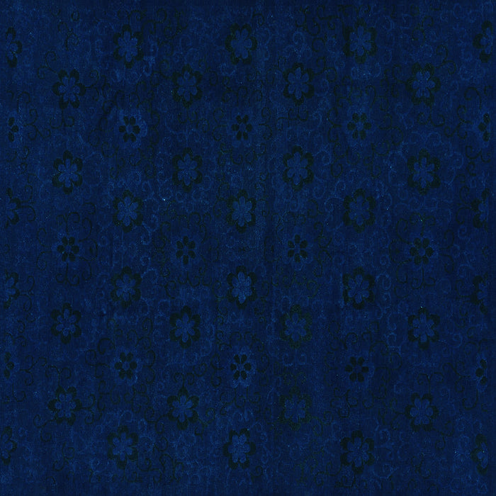 Square Machine Washable Abstract Turquoise Modern Area Rugs, wshabs108turq