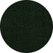 Round Abstract Emerald Green Modern Rug, abs108emgrn