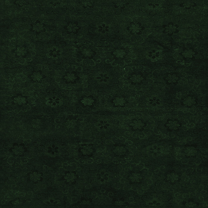 Square Abstract Emerald Green Modern Rug, abs108emgrn