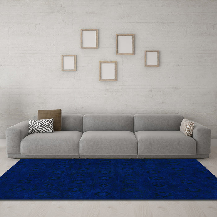 Machine Washable Abstract Light Blue Modern Rug in a Living Room, wshabs108lblu
