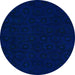 Round Machine Washable Abstract New Midnight Blue Rug, wshabs108