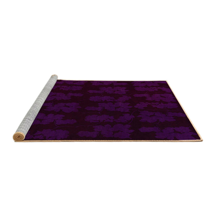 Sideview of Machine Washable Abstract Chocolate Brown Rug, wshabs109