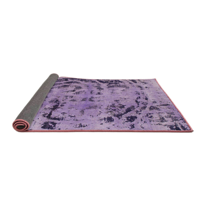 Sideview of Abstract Purple Modern Rug, abs1090