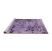 Sideview of Machine Washable Abstract Purple Rug, wshabs1090