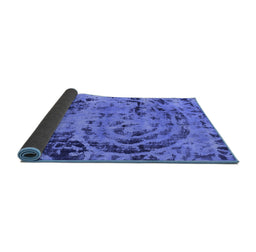 Sideview of Abstract Blue Modern Rug, abs1090blu