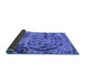 Sideview of Abstract Blue Modern Rug, abs1090blu