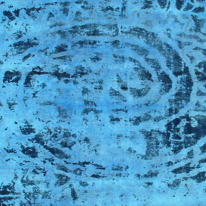 Square Machine Washable Abstract Light Blue Modern Rug, wshabs1090lblu