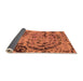 Sideview of Abstract Orange Modern Rug, abs1090org