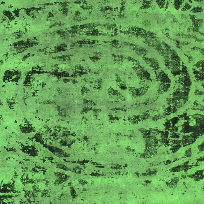 Square Machine Washable Abstract Green Modern Area Rugs, wshabs1090grn