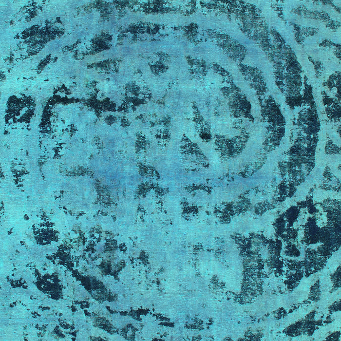 Machine Washable Abstract Turquoise Modern Area Rugs, wshabs1090turq