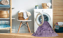 Machine Washable Abstract Purple Rug in a Washing Machine, wshabs1090