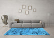 Machine Washable Abstract Light Blue Modern Rug in a Living Room, wshabs1090lblu