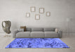 Machine Washable Abstract Blue Modern Rug in a Living Room, wshabs1090blu