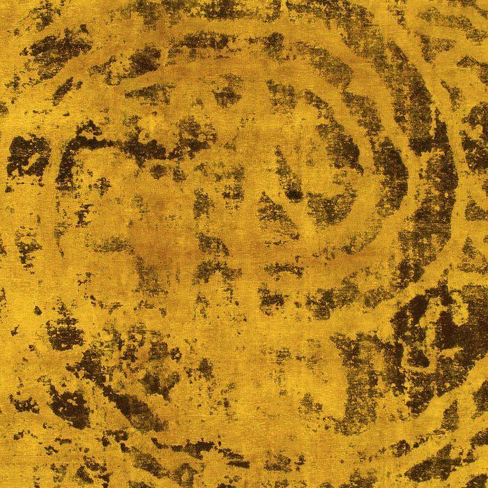 Machine Washable Abstract Yellow Modern Rug, wshabs1090yw