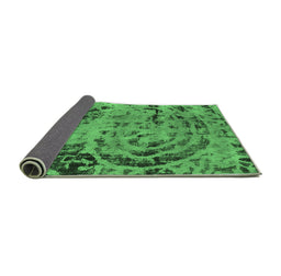 Sideview of Abstract Emerald Green Modern Rug, abs1090emgrn