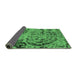 Sideview of Abstract Emerald Green Modern Rug, abs1090emgrn