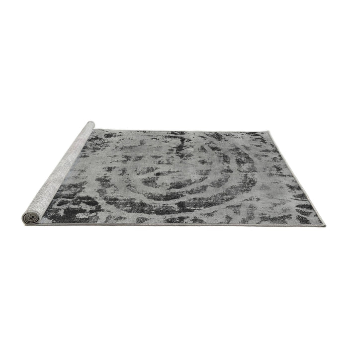 Sideview of Machine Washable Abstract Gray Modern Rug, wshabs1090gry
