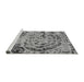 Sideview of Machine Washable Abstract Gray Modern Rug, wshabs1090gry
