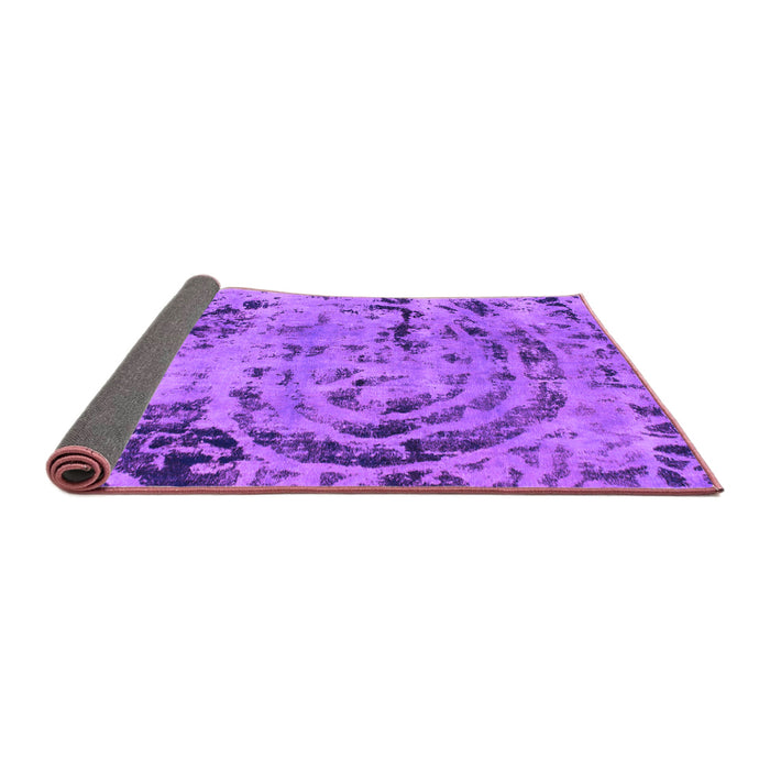 Sideview of Abstract Purple Modern Rug, abs1090pur