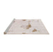 Sideview of Machine Washable Abstract Pink Rug, wshabs1091