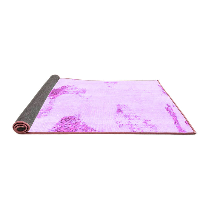 Sideview of Solid Purple Modern Rug, abs1091pur