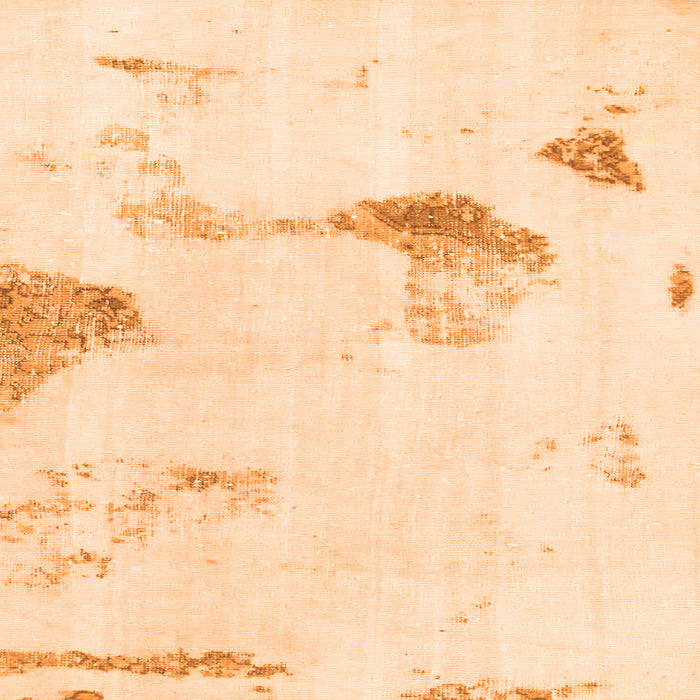 Square Solid Orange Modern Rug, abs1091org