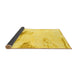 Sideview of Solid Yellow Modern Rug, abs1091yw