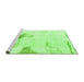 Sideview of Machine Washable Solid Green Modern Area Rugs, wshabs1091grn