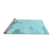 Sideview of Machine Washable Solid Light Blue Modern Rug, wshabs1091lblu