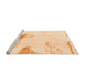 Sideview of Machine Washable Solid Orange Modern Area Rugs, wshabs1091org