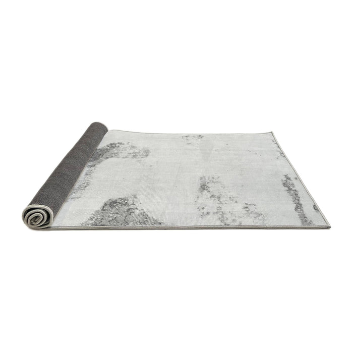 Sideview of Solid Gray Modern Rug, abs1091gry
