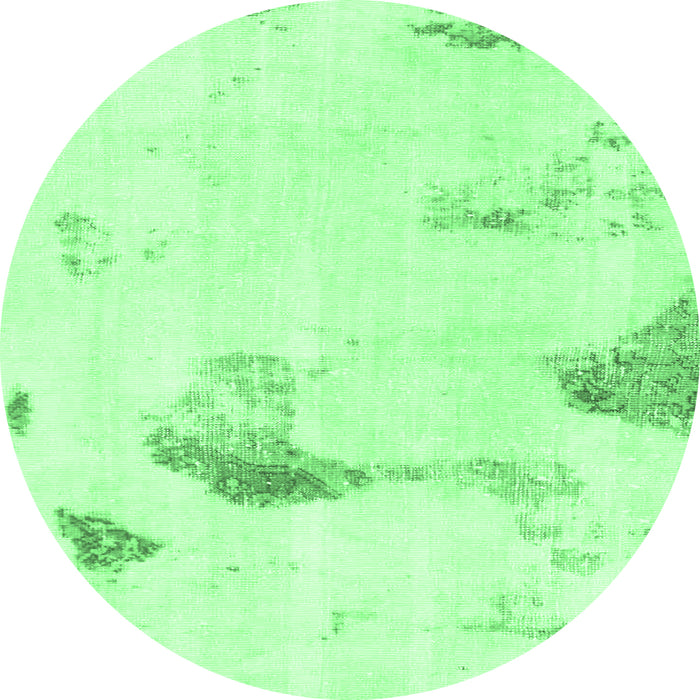 Round Solid Emerald Green Modern Rug, abs1091emgrn