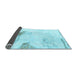 Sideview of Solid Light Blue Modern Rug, abs1091lblu