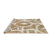 Sideview of Machine Washable Abstract Desert Sand Beige Rug, wshabs1092