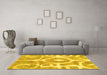 Machine Washable Abstract Yellow Modern Rug in a Living Room, wshabs1092yw