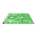 Sideview of Machine Washable Abstract Emerald Green Modern Area Rugs, wshabs1092emgrn