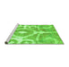 Sideview of Machine Washable Abstract Green Modern Area Rugs, wshabs1092grn