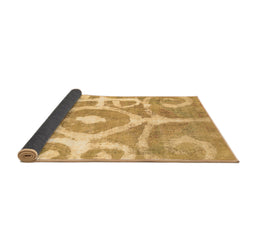 Sideview of Abstract Brown Modern Rug, abs1092brn