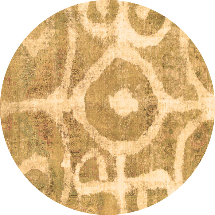 Round Machine Washable Abstract Brown Modern Rug, wshabs1092brn